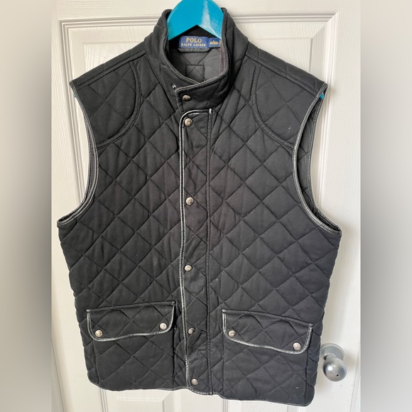 VTG Rare Polo Ralph Lauren Iconic Quilted Black Watch Outdoor Vest Size Large - Picture 5 of 15